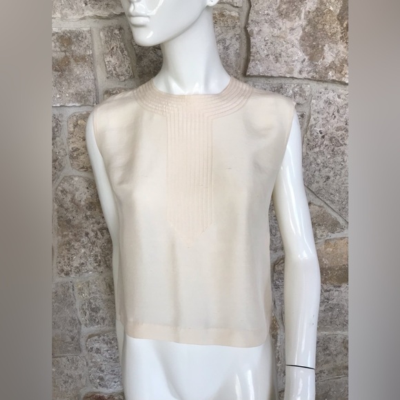 Beautiful Vintage 1950s 1960s Raw Silk Shell Top with Incredible Detailing - Picture 10 of 16